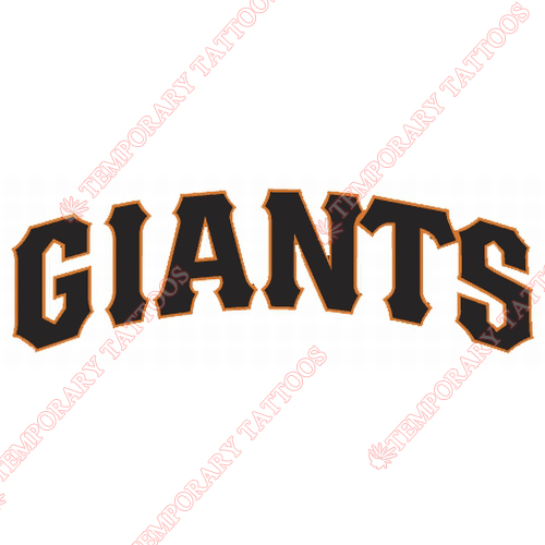 San Francisco Giants Customize Temporary Tattoos Stickers NO.1896
